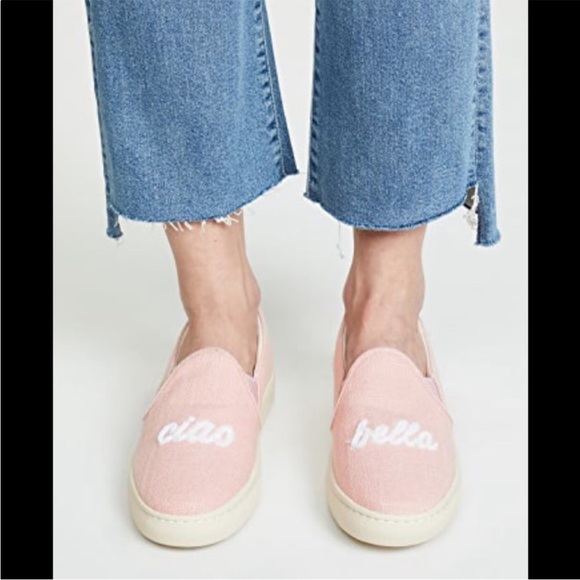 NEW! Soludos Ciao Bella Slip On Sneaker Size 5.5- Dusty Rose and Light Tan - Picture 3 of 13